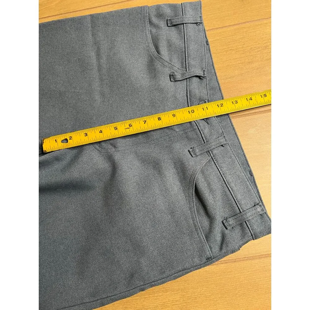 Levi’s Sta-Prest Pants Mens 34x38 Gray Polyester Vintage USA Bootcut ( Tag 35x32
